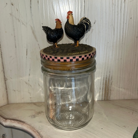 Kerr Jar with a Warren Kimble Roster Topper - Picture 3 of 5